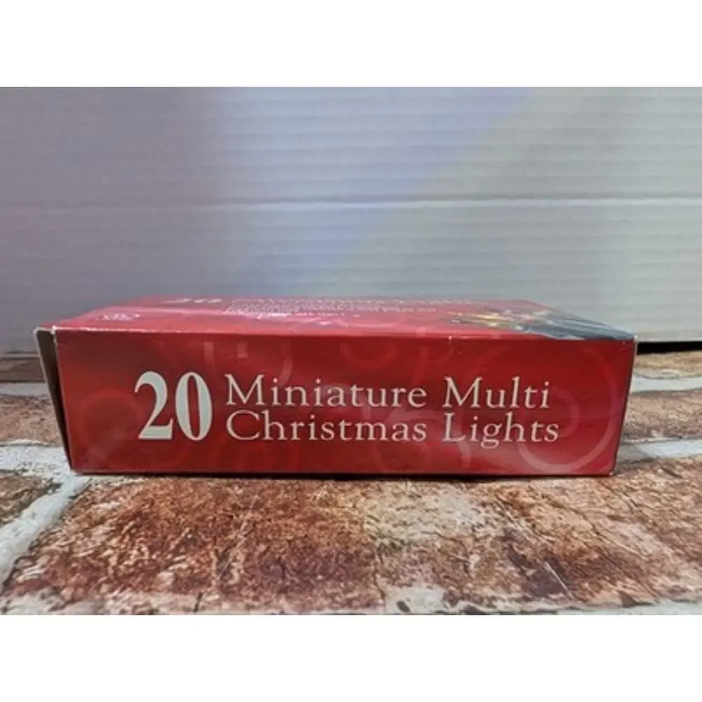 20 Miniature Multi Christmas Lights Indoor String Lights Flashing Steady Incande